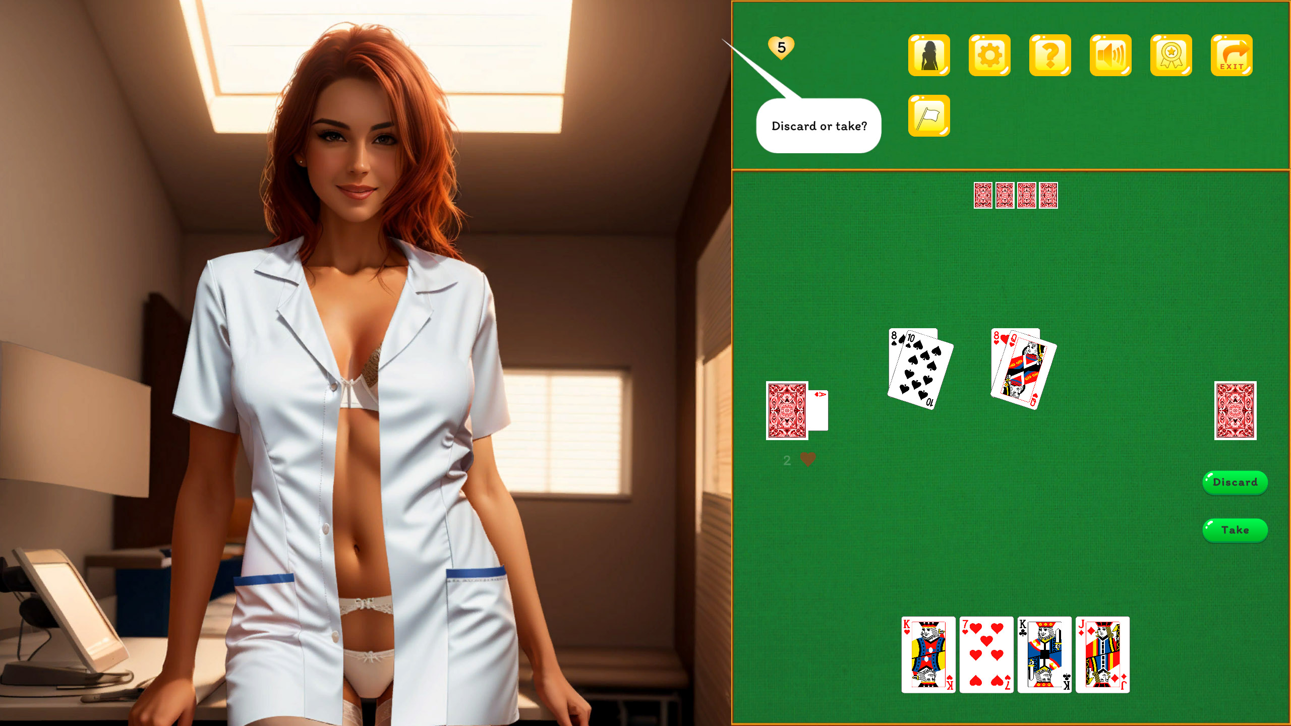 Durak 18+ gameplay screenshot with medic